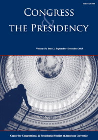 Cover image for Congress & the Presidency, Volume 50, Issue 3, 2023