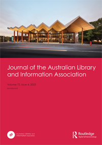 Cover image for Journal of the Australian Library and Information Association, Volume 72, Issue 4, 2023