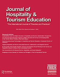 Cover image for Journal of Hospitality & Tourism Education