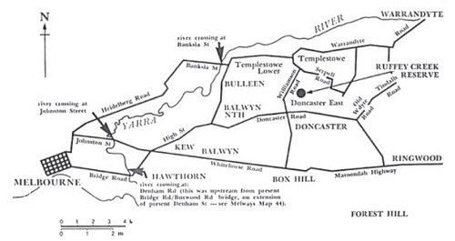 Fig. 2. Ruffey Creek in relation to Melbourne (Source: City of Manningham (Calder et al., Citation1974).
