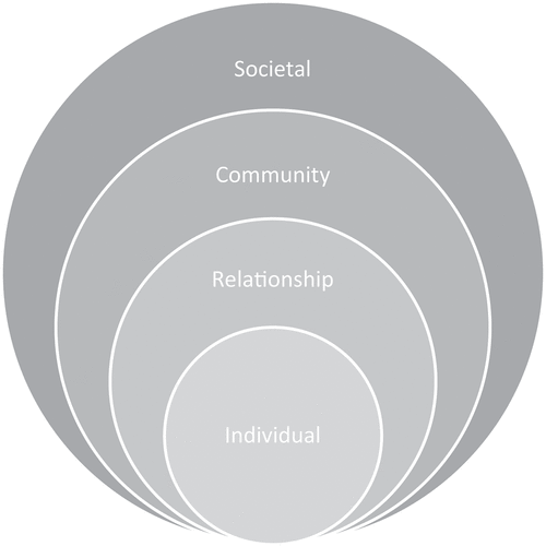 Figure 2. The socio-ecological model adapted from Heise [Citation28].