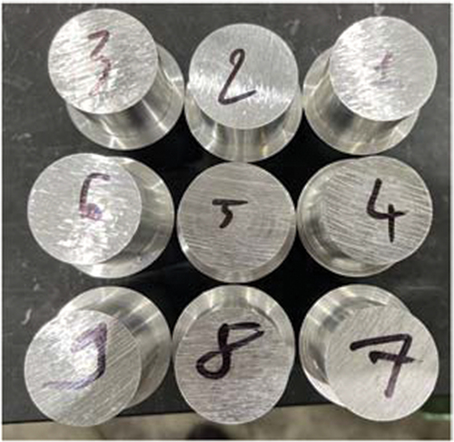 Figure 1. Workpieces after conducting experiment.