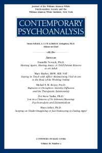 Cover image for Contemporary Psychoanalysis, Volume 58, Issue 4, 2022