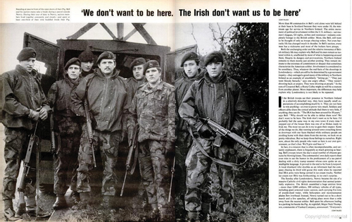 Fig. 5. Photographer: Terence Spencer; Journalist: Bill McWhirter ‘Corporal Bell, IRA target,’ LIFE magazine, 18th February 1972, volume 72, No.6, pp. 30–33.