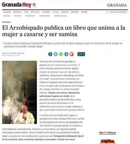 Figure 3. Granada Hoy’s article, November 9, 2013.