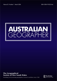 Cover image for Australian Geographer, Volume 55, Issue 1, 2024