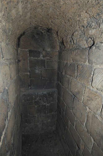 Figure 13. South West Buttress Chamber. Blocked opening overlooking central arch (Philip Dixon).