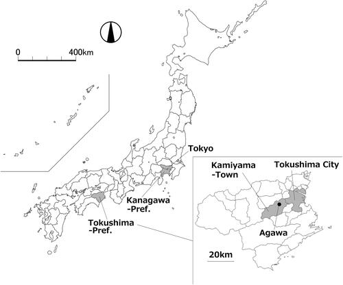 Figure 1. Kamiyama Town’s location.