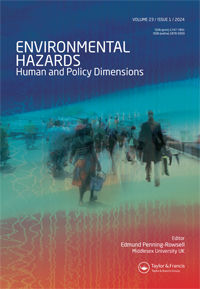 Cover image for Environmental Hazards, Volume 23, Issue 1, 2024