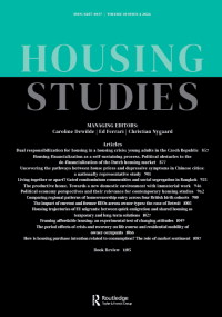 Cover image for Housing Studies, Volume 39, Issue 4, 2024