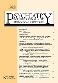 Cover image for Psychiatry, Volume 87, Issue 1, 2024