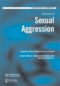 Cover image for Journal of Sexual Aggression, Volume 29, Issue 3, 2023