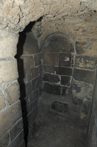 Figure 12. North West Buttress Chamber. Blocked opening overlooking central arch (Philip Dixon).
