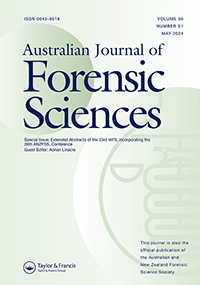 Cover image for Australian Journal of Forensic Sciences