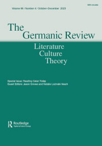 Cover image for The Germanic Review: Literature, Culture, Theory, Volume 98, Issue 4, 2023