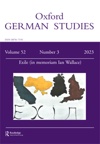 Cover image for Oxford German Studies, Volume 52, Issue 3, 2023