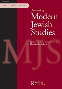 Cover image for Journal of Modern Jewish Studies, Volume 23, Issue 2, 2024