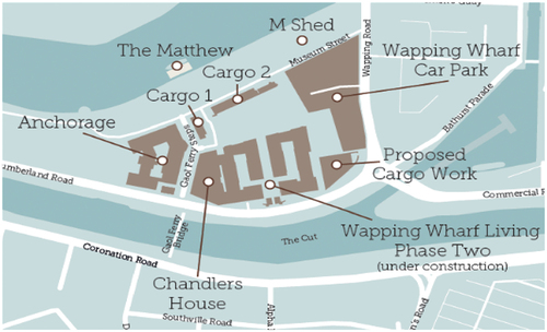 Figure 3. The layout of the Wapping Wharf project (source: wappingwharf.co.uk).