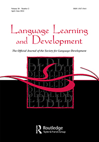 Cover image for Language Learning and Development, Volume 20, Issue 2, 2024