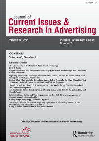 Cover image for Journal of Current Issues & Research in Advertising, Volume 45, Issue 2, 2024