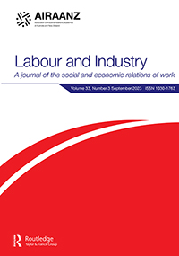 Cover image for Labour and Industry, Volume 33, Issue 3, 2023