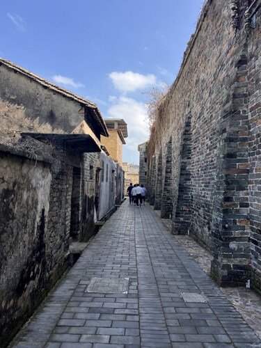Road in an ancient Chinese village, Huizhou, China.