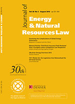 Cover image for Journal of Energy & Natural Resources Law, Volume 30, Issue 3, 2012