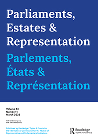 Cover image for Parliaments, Estates and Representation, Volume 43, Issue 1, 2023